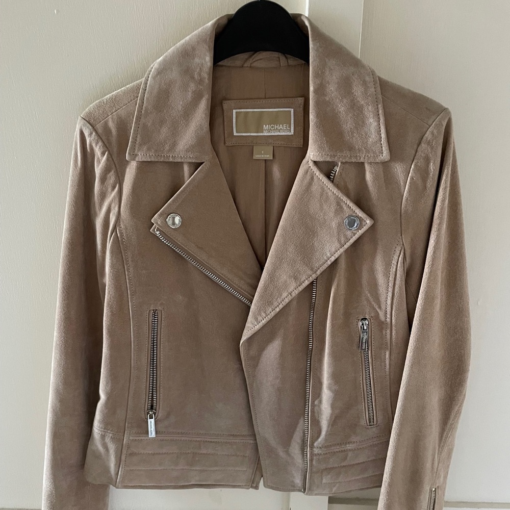 Michael Kors Suede Moto Jacket